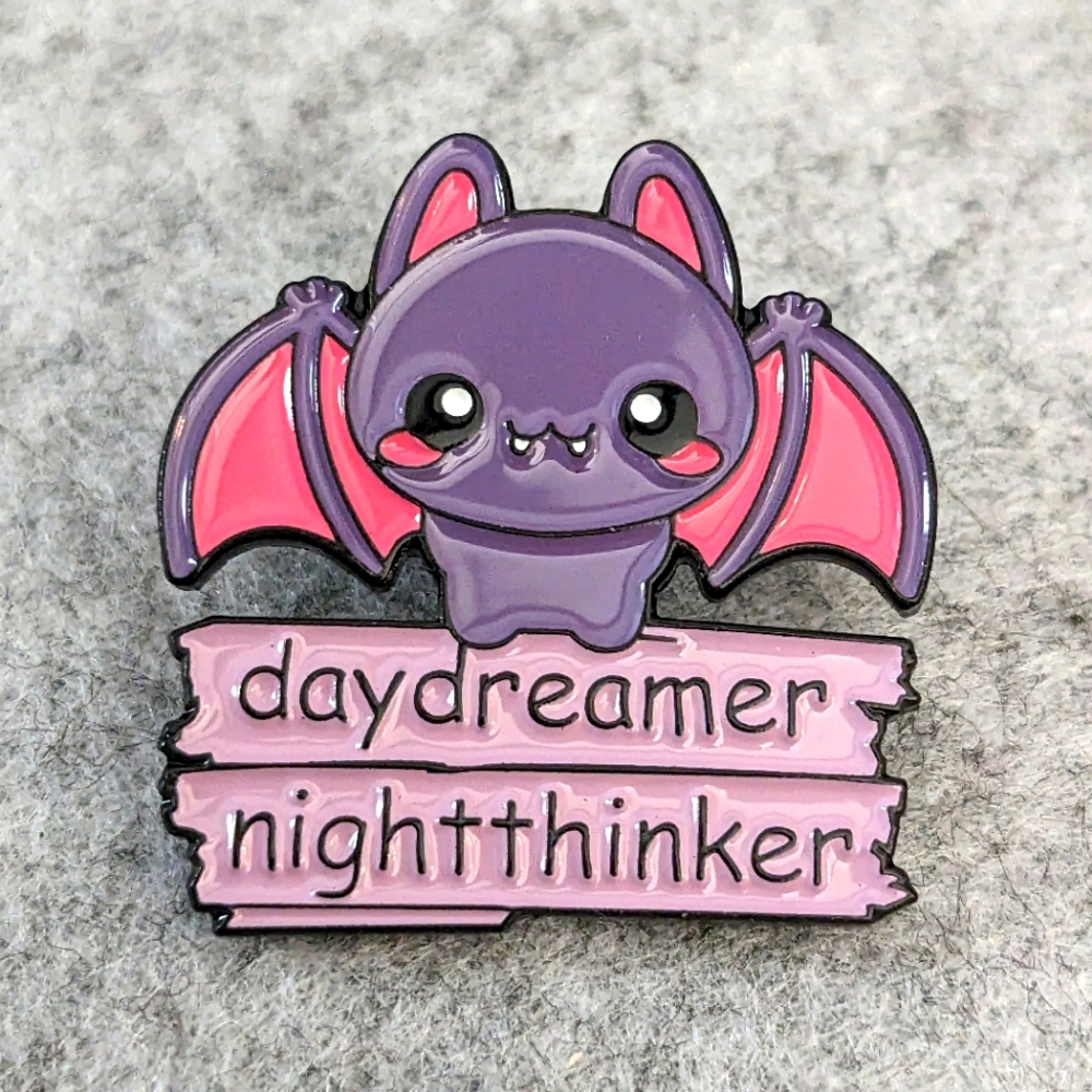 Cute Bat Pin - Daydreamer Night Thinker